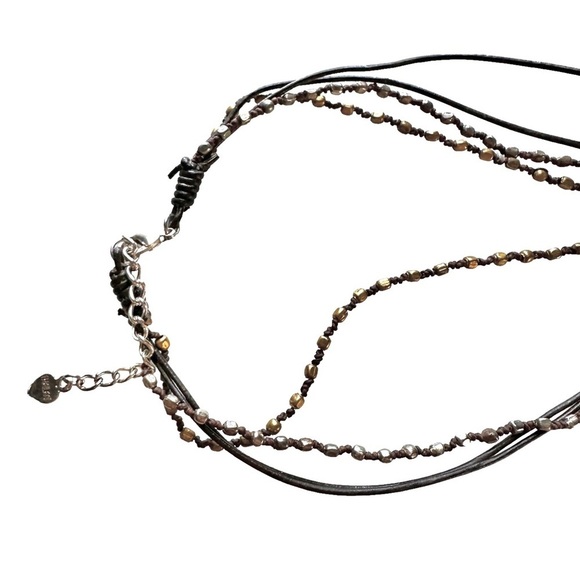 Mixed 12-Strand Metal Snake Coil Layered Necklace - Picture 6 of 7